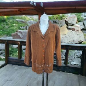 Morning side fake suede jacket